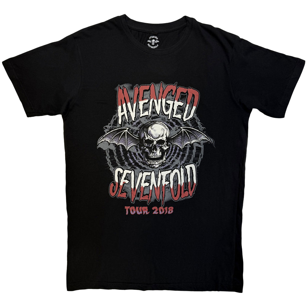 Avenged Sevenfold Unisex Premium Carbon T-Shirt: Tour '18 (Black)