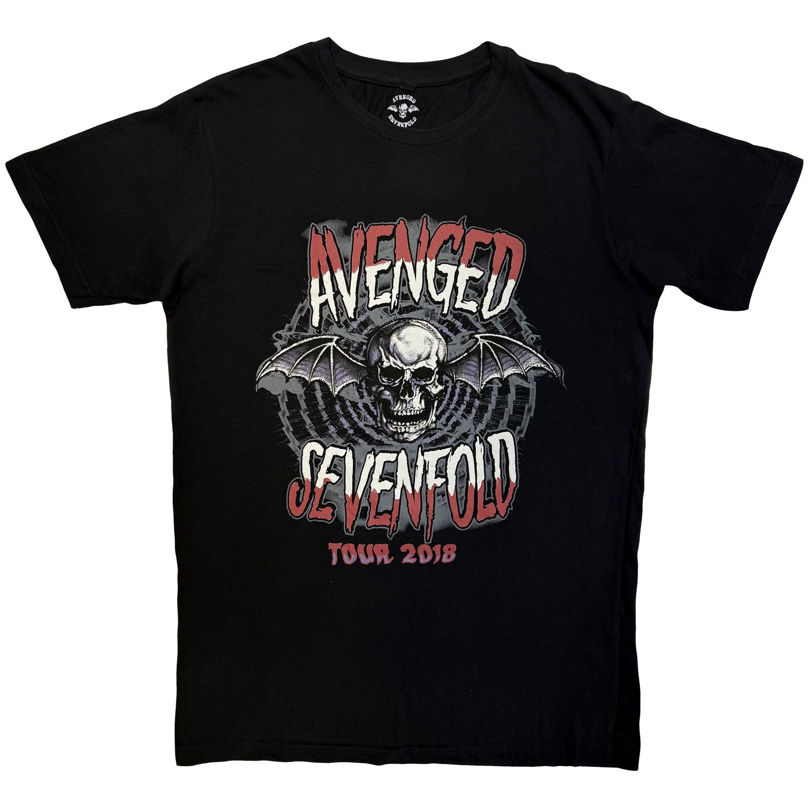 Avenged Sevenfold Unisex Premium Carbon T-Shirt: Tour '18 (Black)