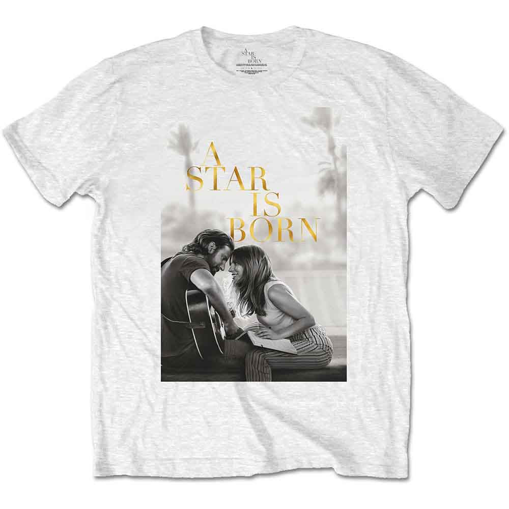 A Star Is Born Unisex T-Shirt: Jack & Ally Movie Poster (White) (LOS)