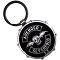 Avenged Sevenfold Keychain: Deathbat Crest Drum (Double-Sided)