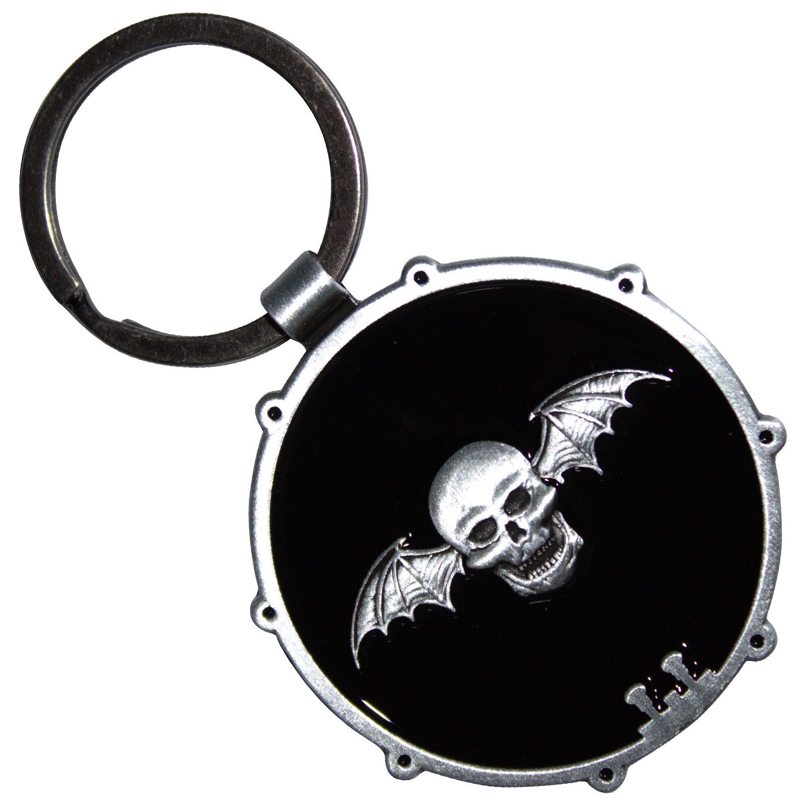 Avenged Sevenfold Keychain: Deathbat Drum (Double-Sided)