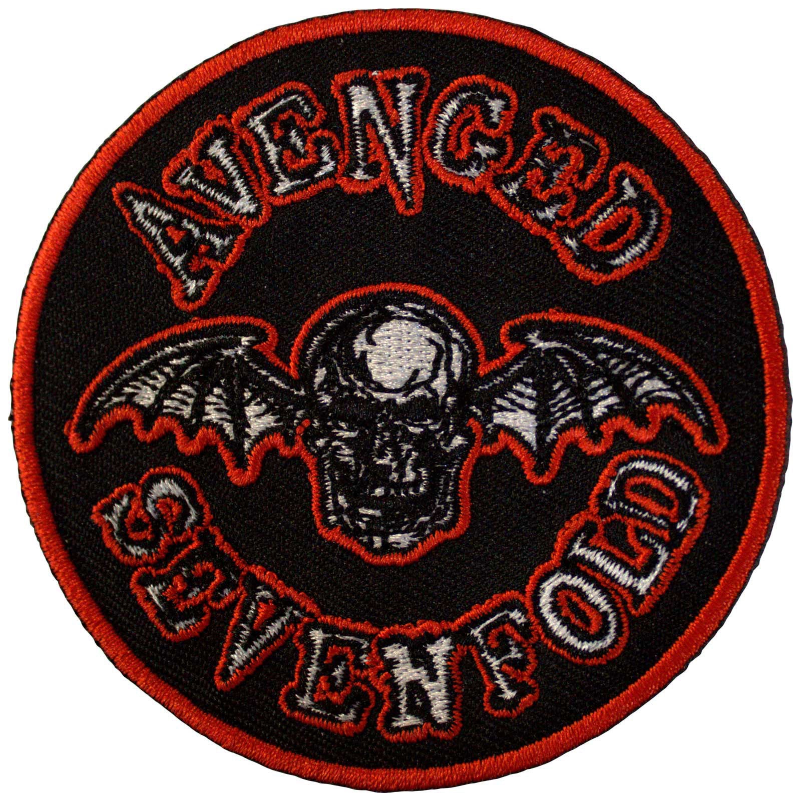 Avenged Sevenfold Standard Patch: Deathbat Orange Border