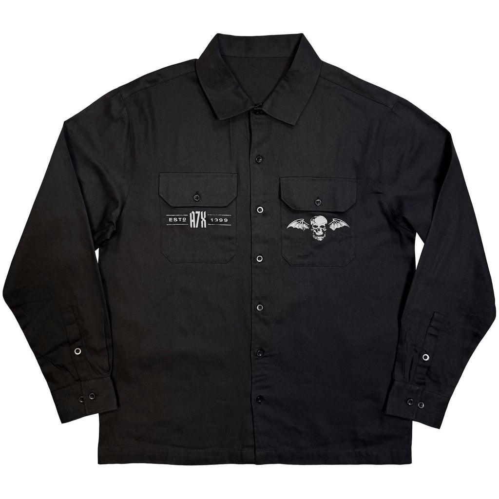 Avenged Sevenfold Unisex Casual Shirt: Est. 1999 (Black) (Back Print)