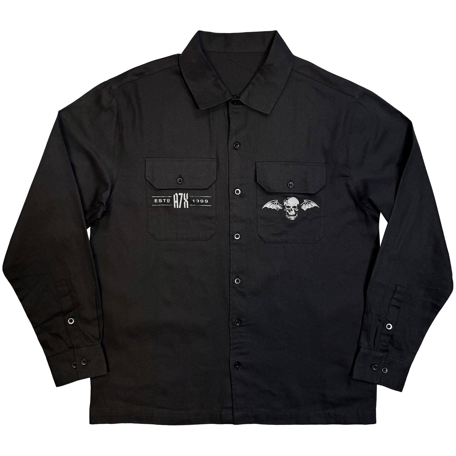 Avenged Sevenfold Unisex Casual Shirt: Est. 1999 (Black) (Back Print)