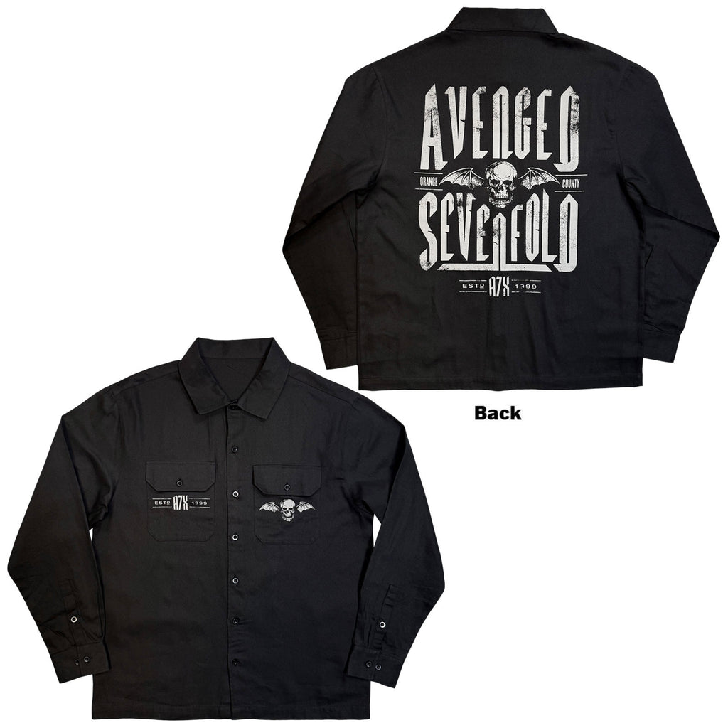 Avenged Sevenfold Unisex Casual Shirt: Est. 1999 (Black) (Back Print)