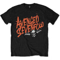 Avenged Sevenfold Unisex T-Shirt: Orange Splatter (Black)