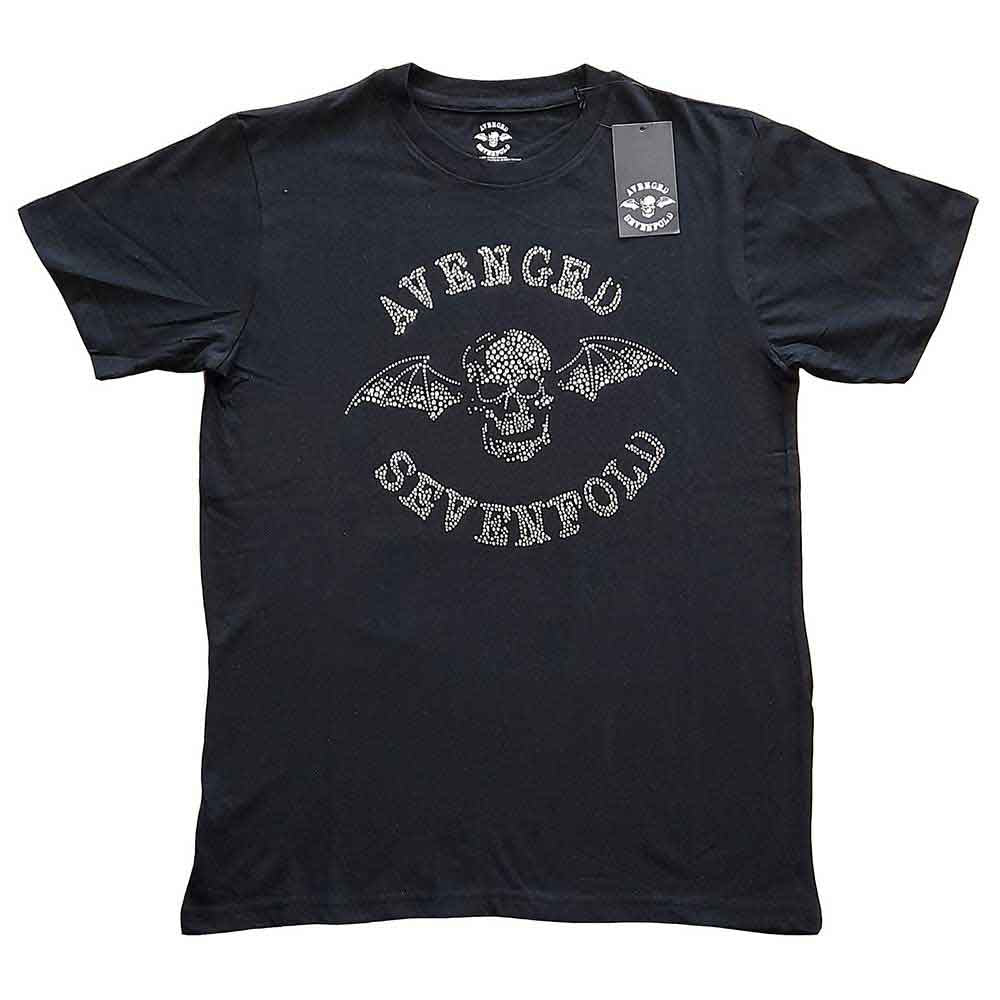 Avenged Sevenfold Unisex T-Shirt: Deathbat (Black) (Embellished)