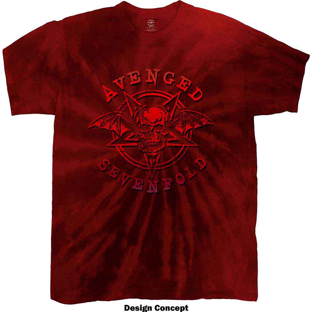 Avenged Sevenfold Unisex T-Shirt: Pent Up (Red) (Wash Collection)