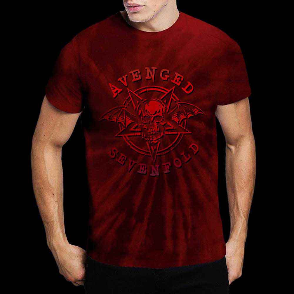 Avenged Sevenfold Unisex T-Shirt: Pent Up (Red) (Wash Collection)