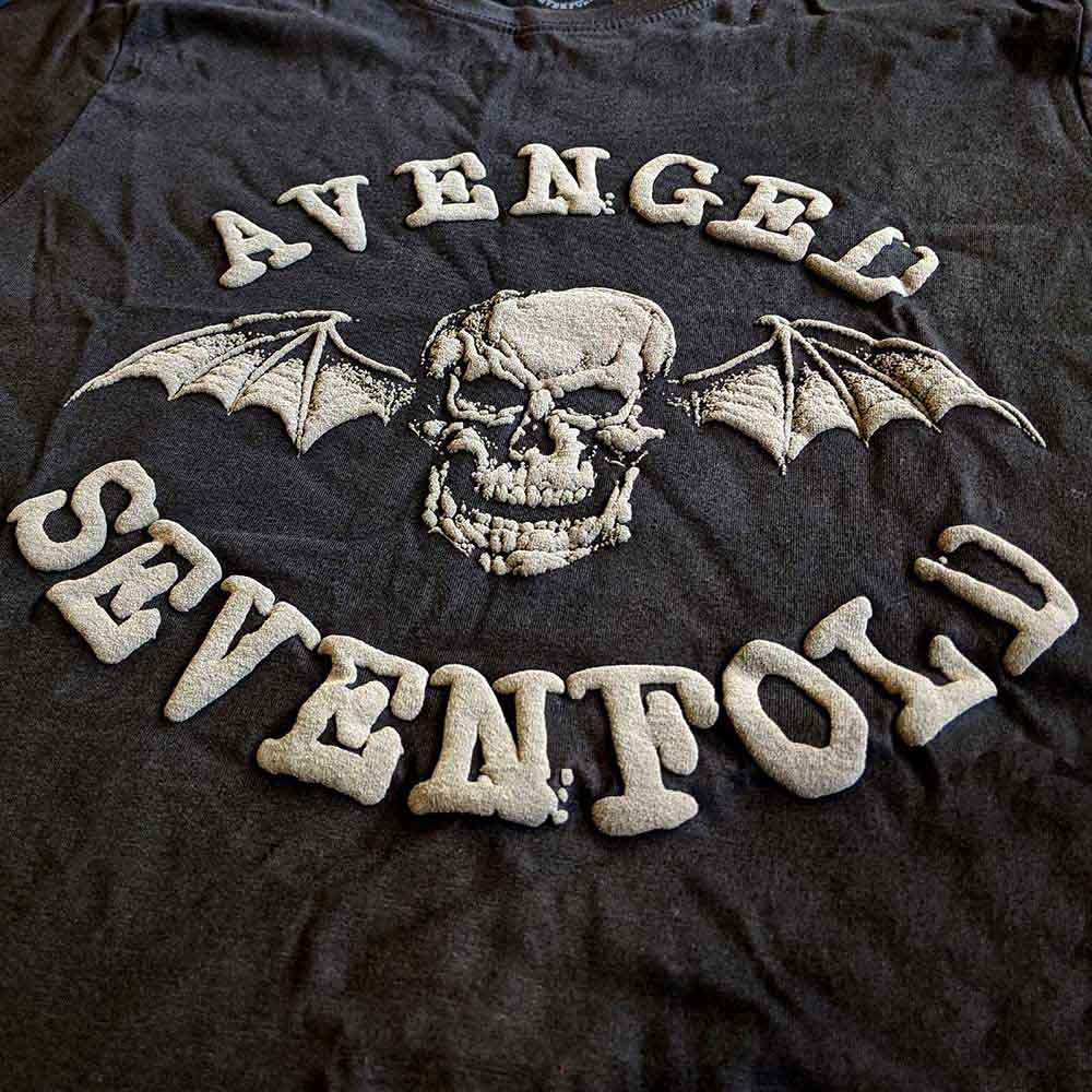 Avenged Sevenfold Unisex T-Shirt: Classic Deathbat (Black) (Hi-Build)