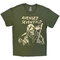 Avenged Sevenfold Unisex T-Shirt: Reaper (Khaki Green)