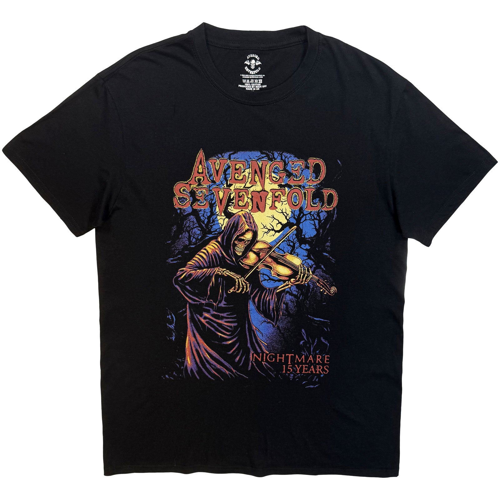 Avenged Sevenfold Unisex T-Shirt: Nightmare 15 Years (Black)
