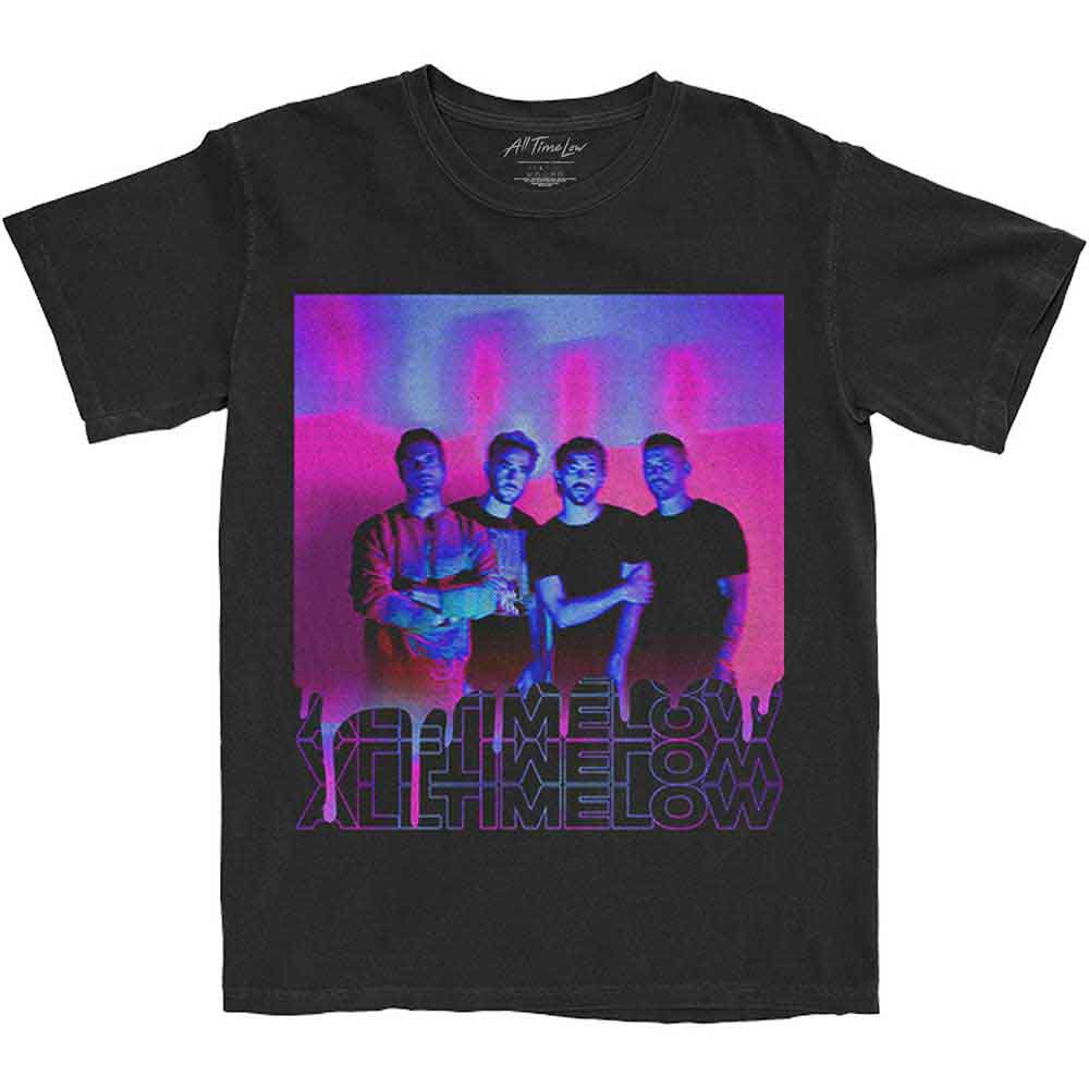 All Time Low Unisex T-Shirt: Blurry Monster (Black) (Back Print)