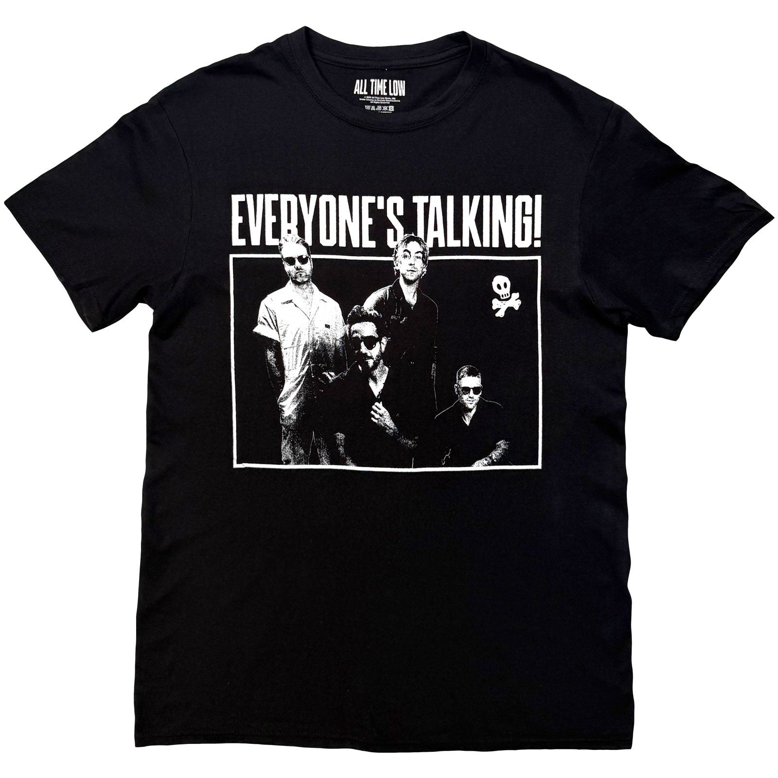 All Time Low Unisex T-Shirt: Everyones Talking World Tour (Black) (Back Print)