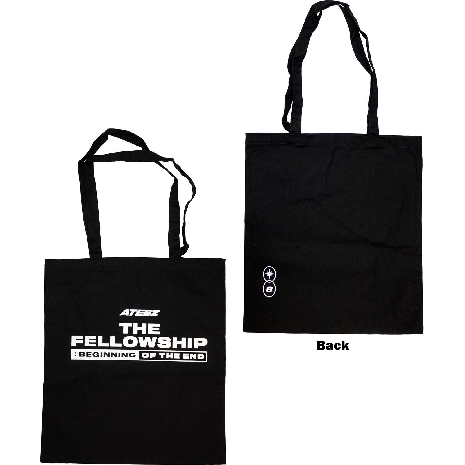 ATEEZ  Cotton Tote Bag: Fellowship Beginning Of The End (Black) (Back Print & Ex-Tour)