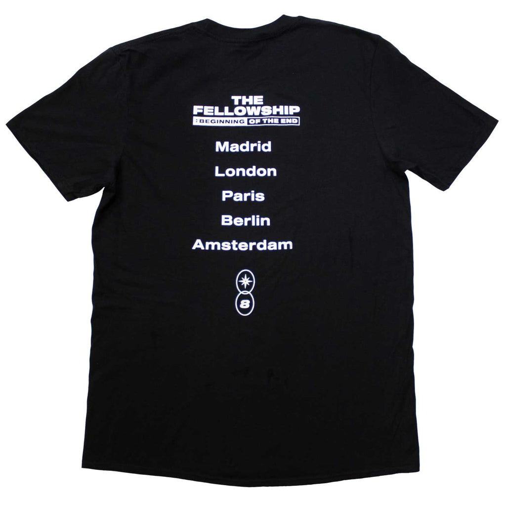 ATEEZ Unisex T-Shirt: Fellowship Tour Euro Logo (Black) (Back Print & Ex-Tour)