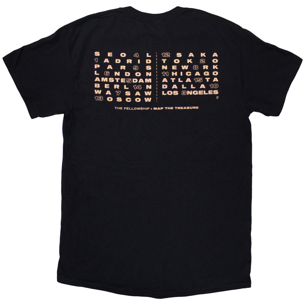 ATEEZ Unisex T-Shirt: Fellowship Map The Treasure (Black) (Back Print & Ex-Tour)