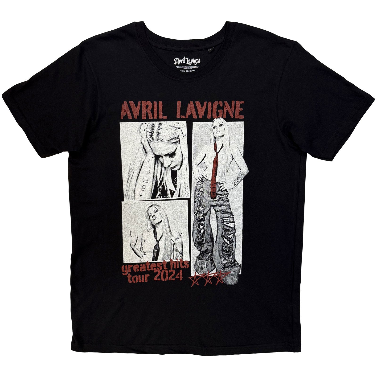 Avril Lavigne Unisex T-Shirt: Greatest Hits (Black)