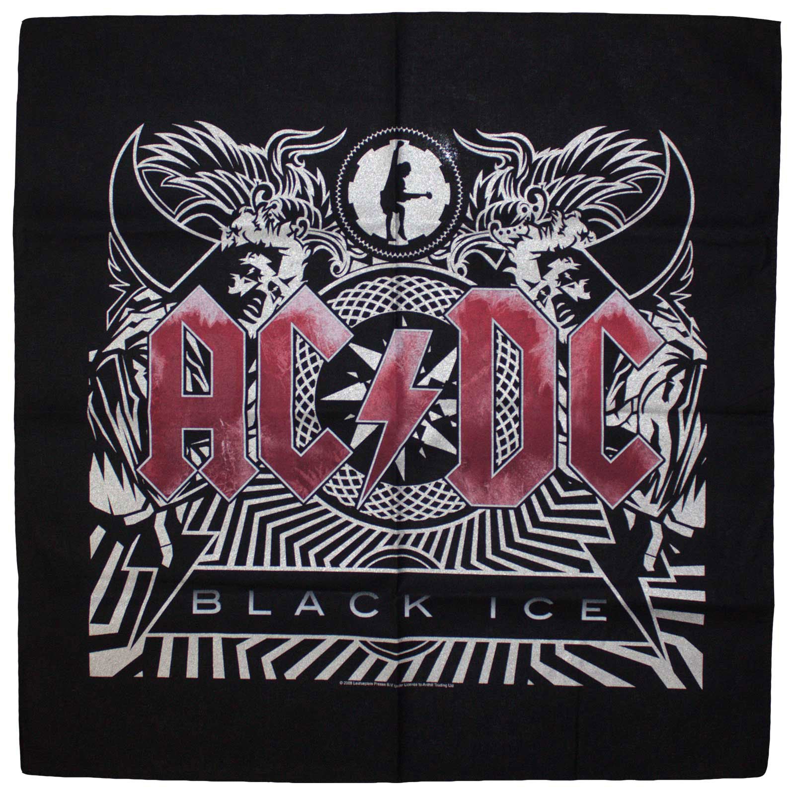 AC/DC Unisex Bandana: Black Ice (Black)
