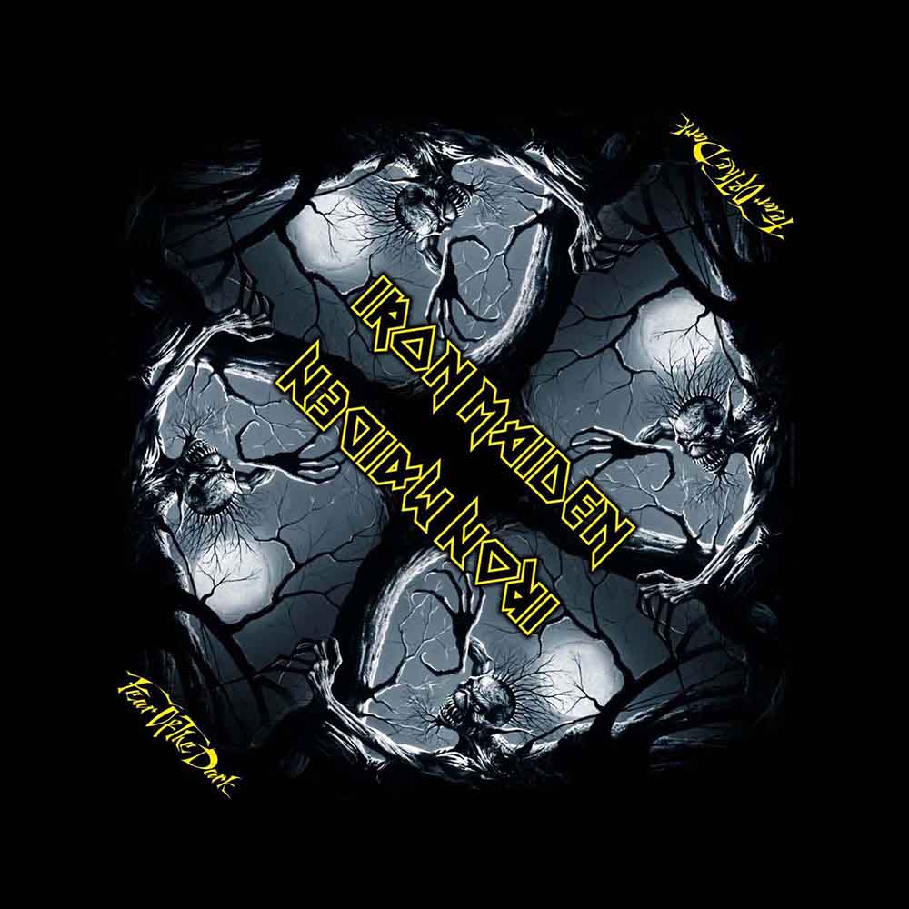 Iron Maiden Unisex Bandana: Fear of the Dark (Black)