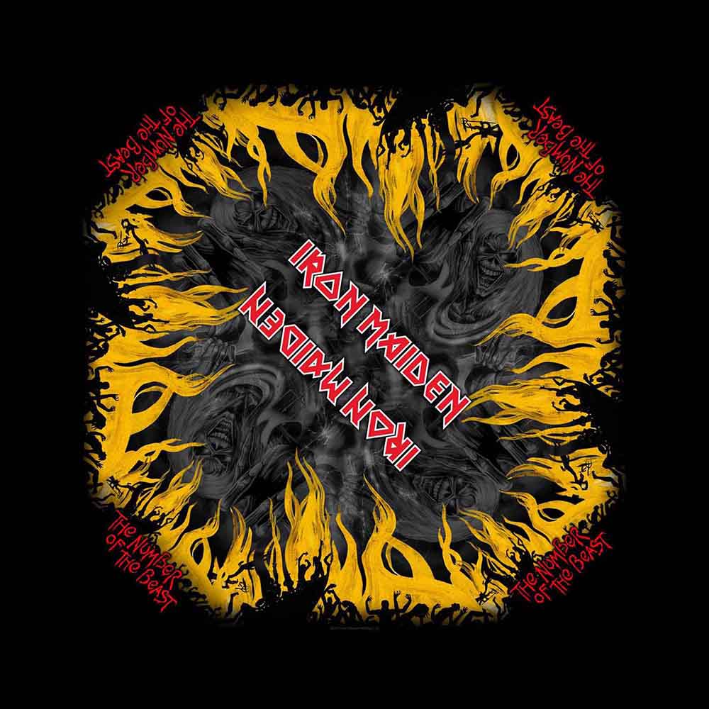 Iron Maiden Unisex Bandana: Number Of The Beast (Black)
