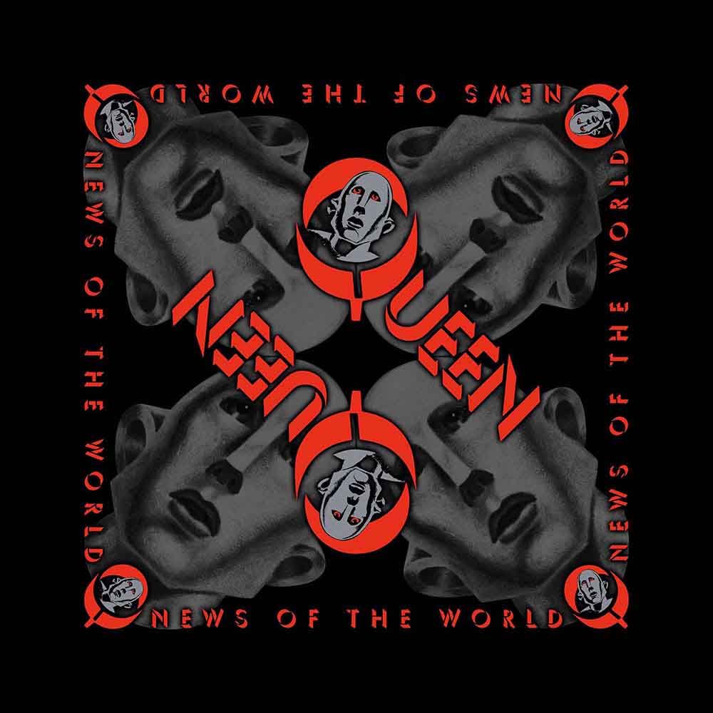 Queen Unisex Bandana: News of the World (Black)