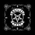 Motley Crue Unisex Bandana: Pentagram (Black)