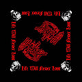 Death Unisex Bandana: Life Will Never Last (Black)