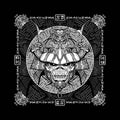 Iron Maiden Unisex Bandana: Senjutsu Samurai Eddie (Black)