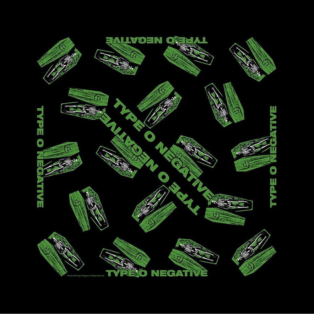Type O Negative Unisex Bandana: Coffins (Black)
