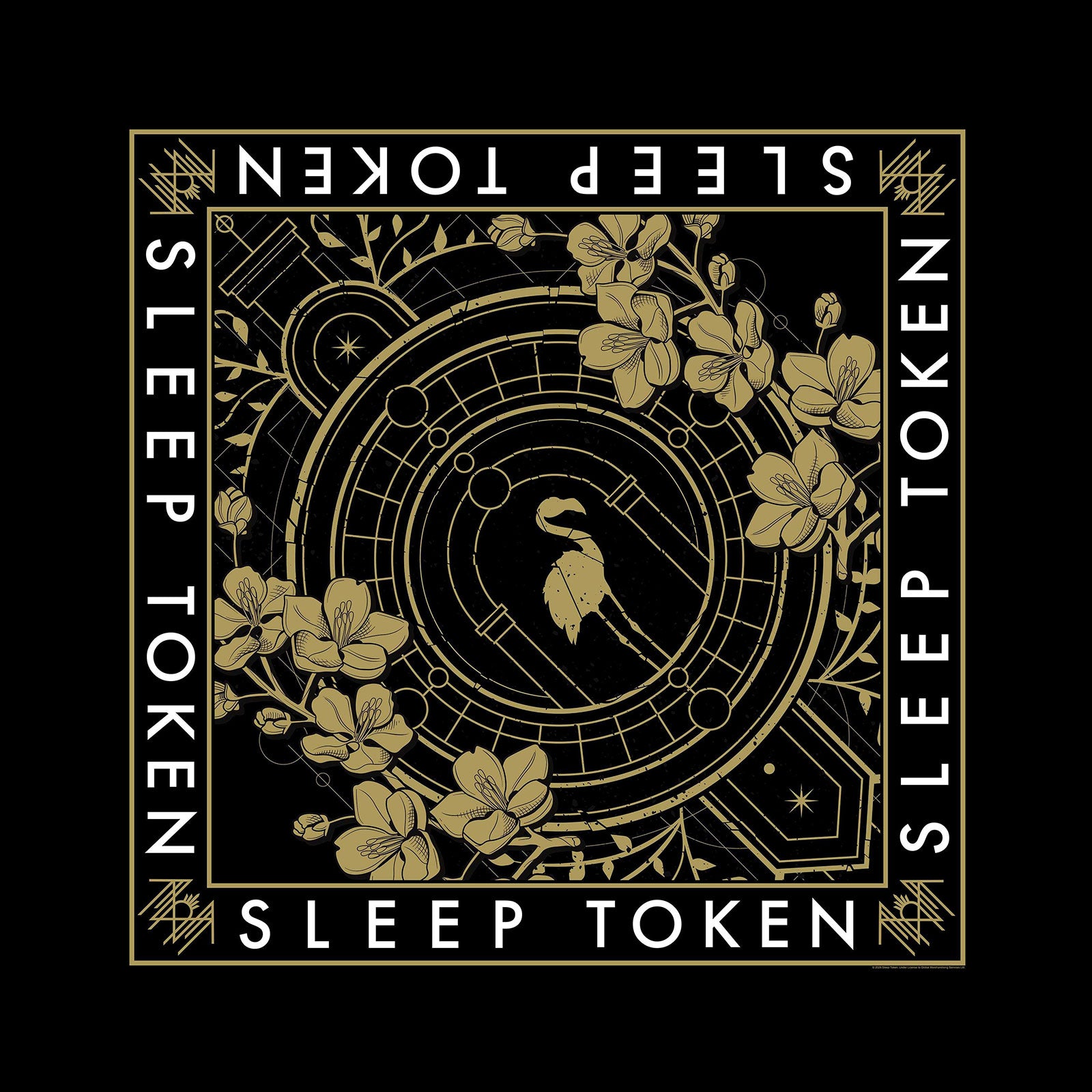 Sleep Token Unisex Bandana: Even In Arcadia Crest (Black)