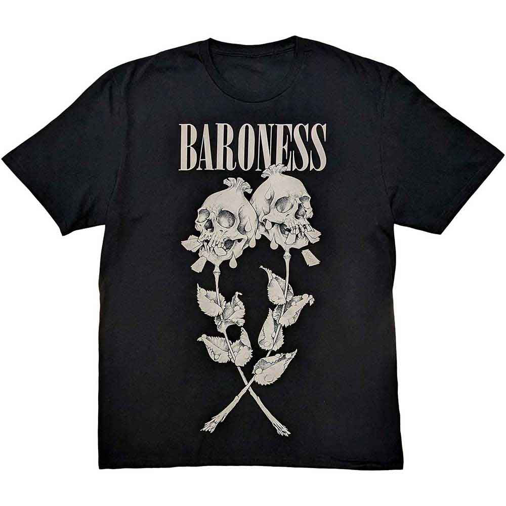 Baroness Unisex T-Shirt: Razor Bloom (Black) (Back Print)