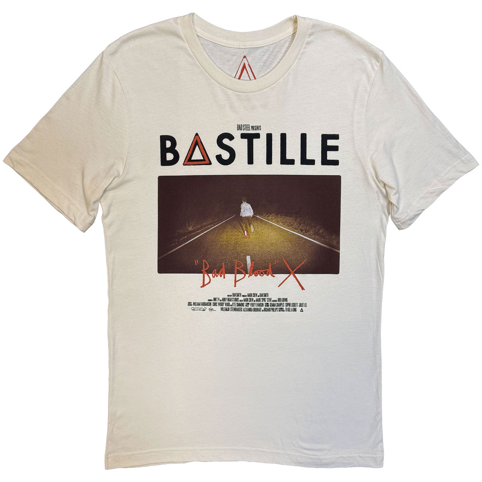 Bastille Unisex T-Shirt: Bad Blood Album Photo (Natural) (Ex-Tour)