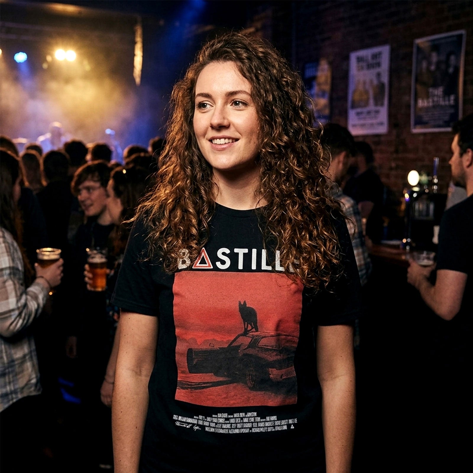 Bastille Unisex Premium Carbon T-Shirt: Bad Blood Wolf (Black)
