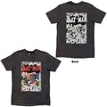 DC Comics Unisex Stone Wash T-Shirt: Batman Playing Cards (Charcoal Grey) (Back Print)