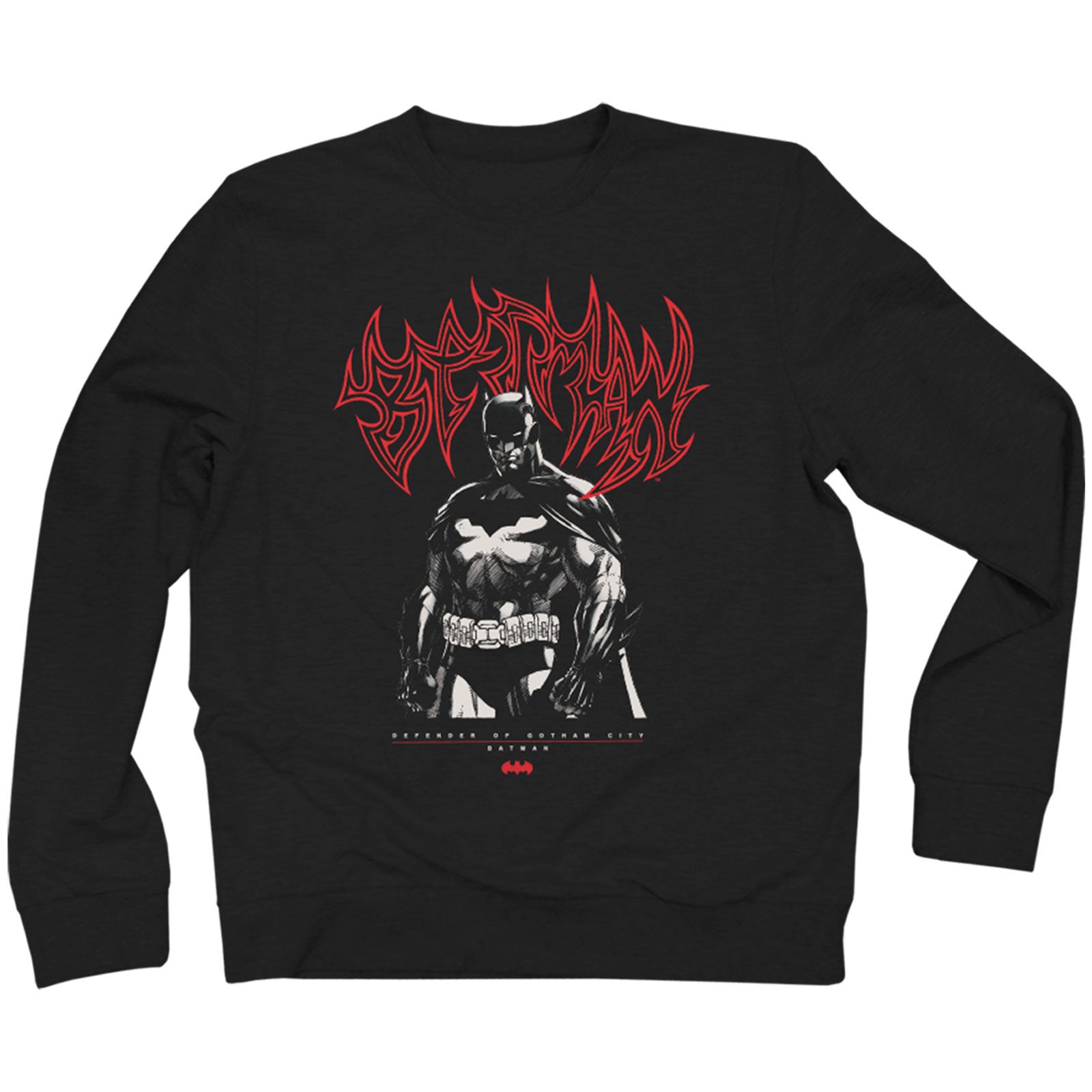 DC Comics Unisex Sweatshirt: Batman Defender Of Gotham City (Black)
