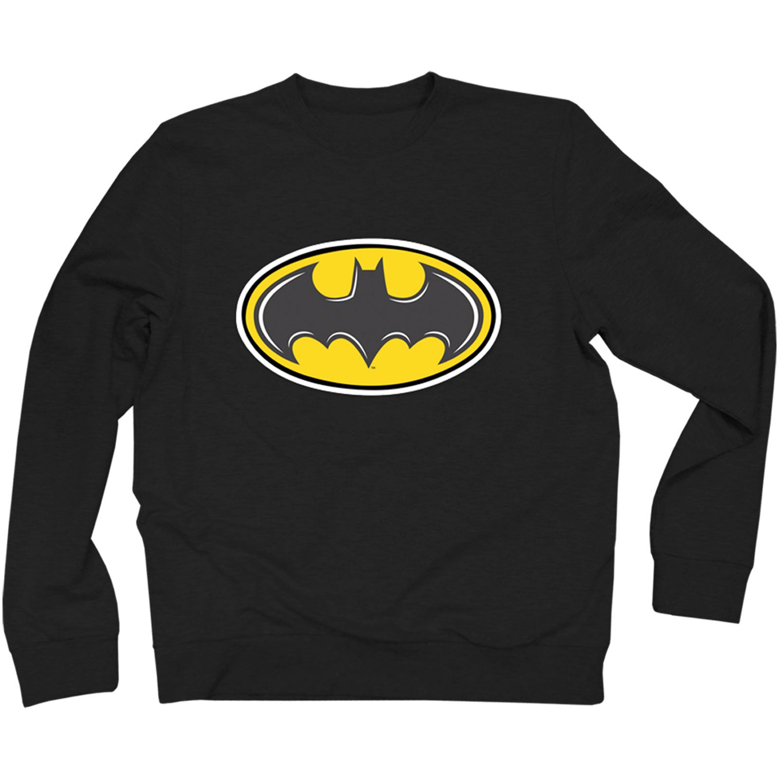 DC Comics Unisex Sweatshirt: Batman Original Cartoon Logo (Black)