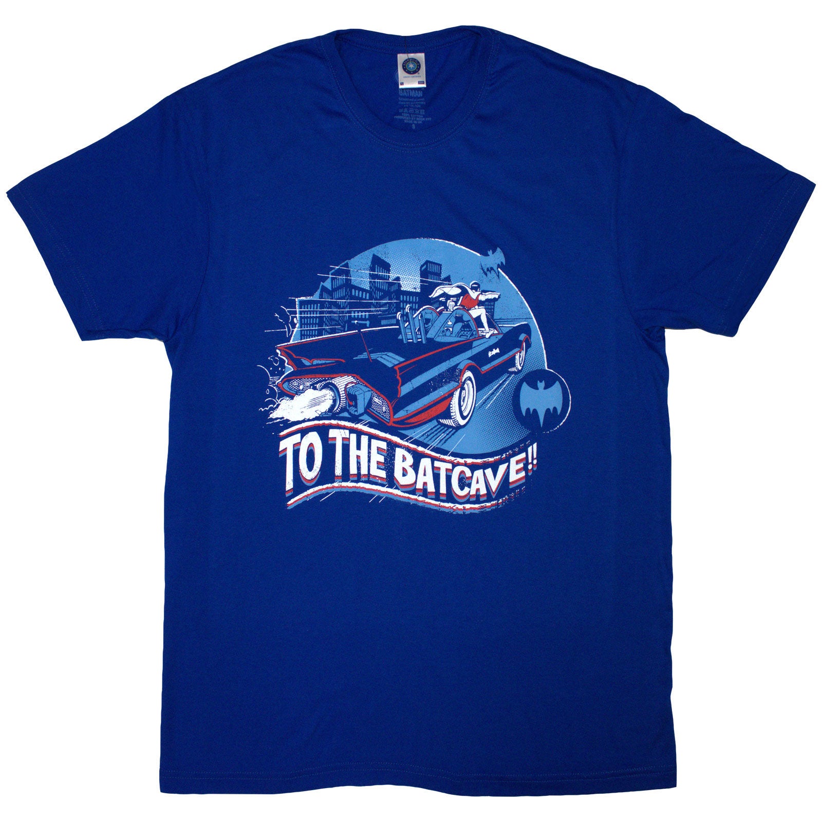 DC Comics Unisex T-Shirt: To The Batcave (Blue)