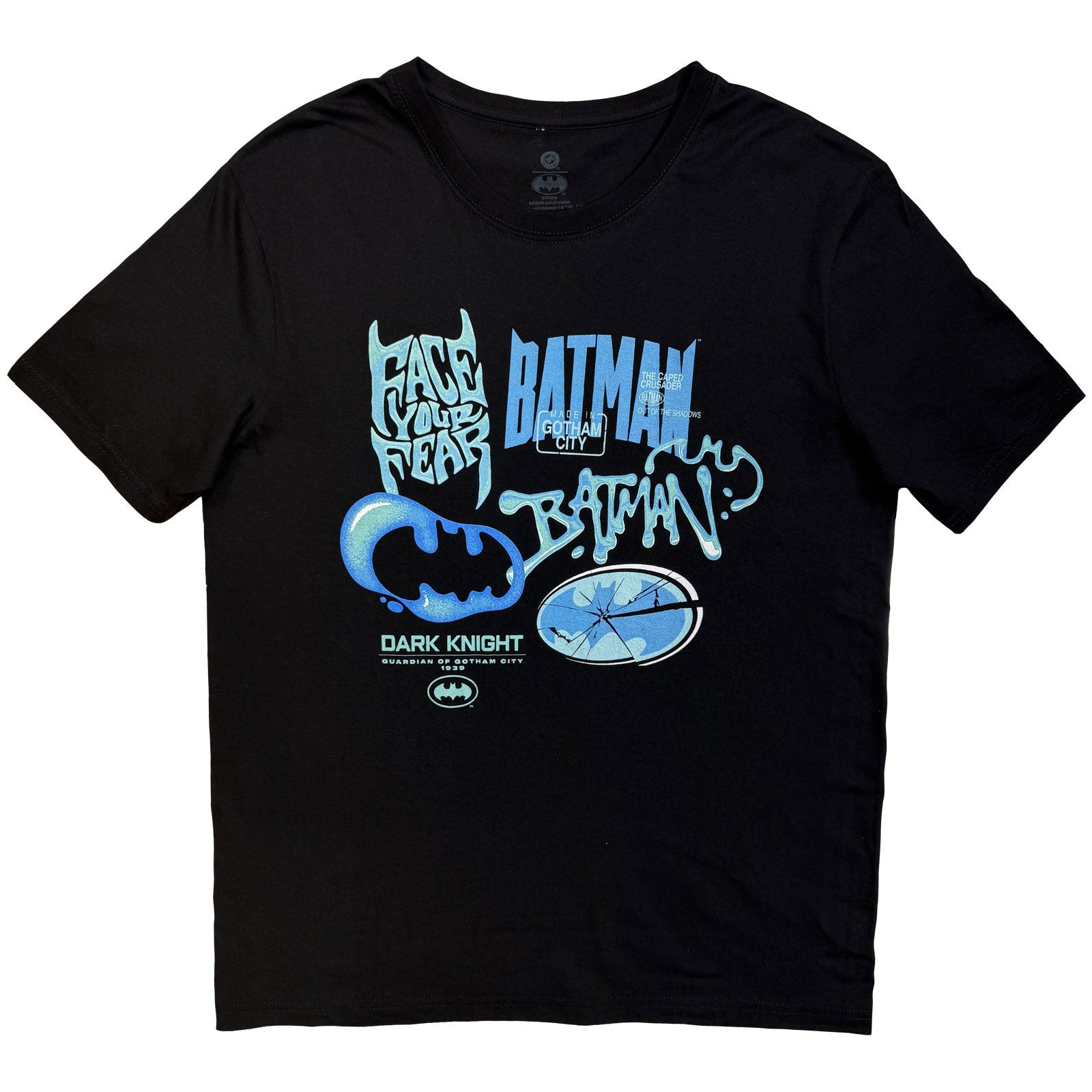 DC Comics Unisex T-Shirt: Batman Face Your Fear (Black)