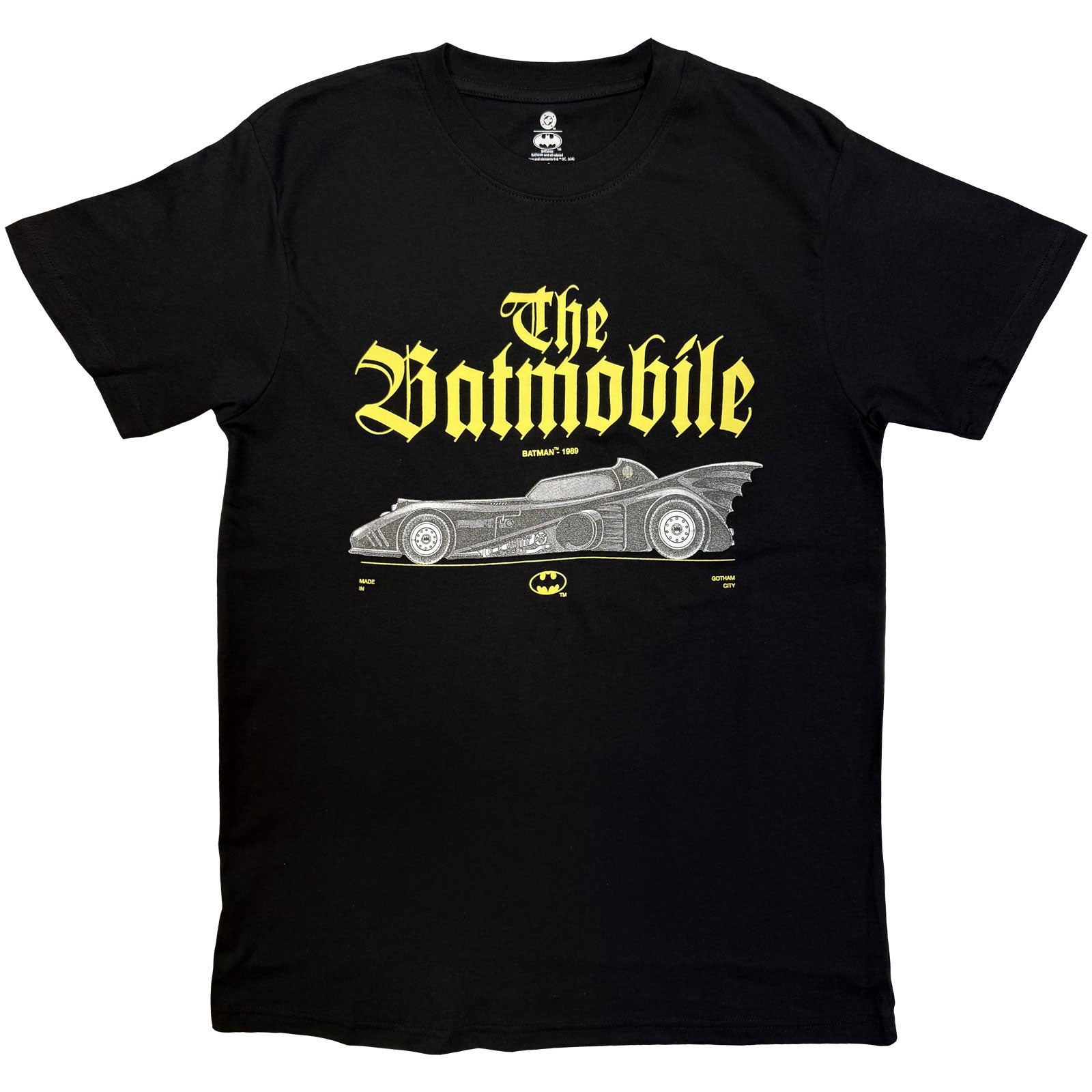 DC Comics Unisex T-Shirt: Batman The Batmobile (Black)