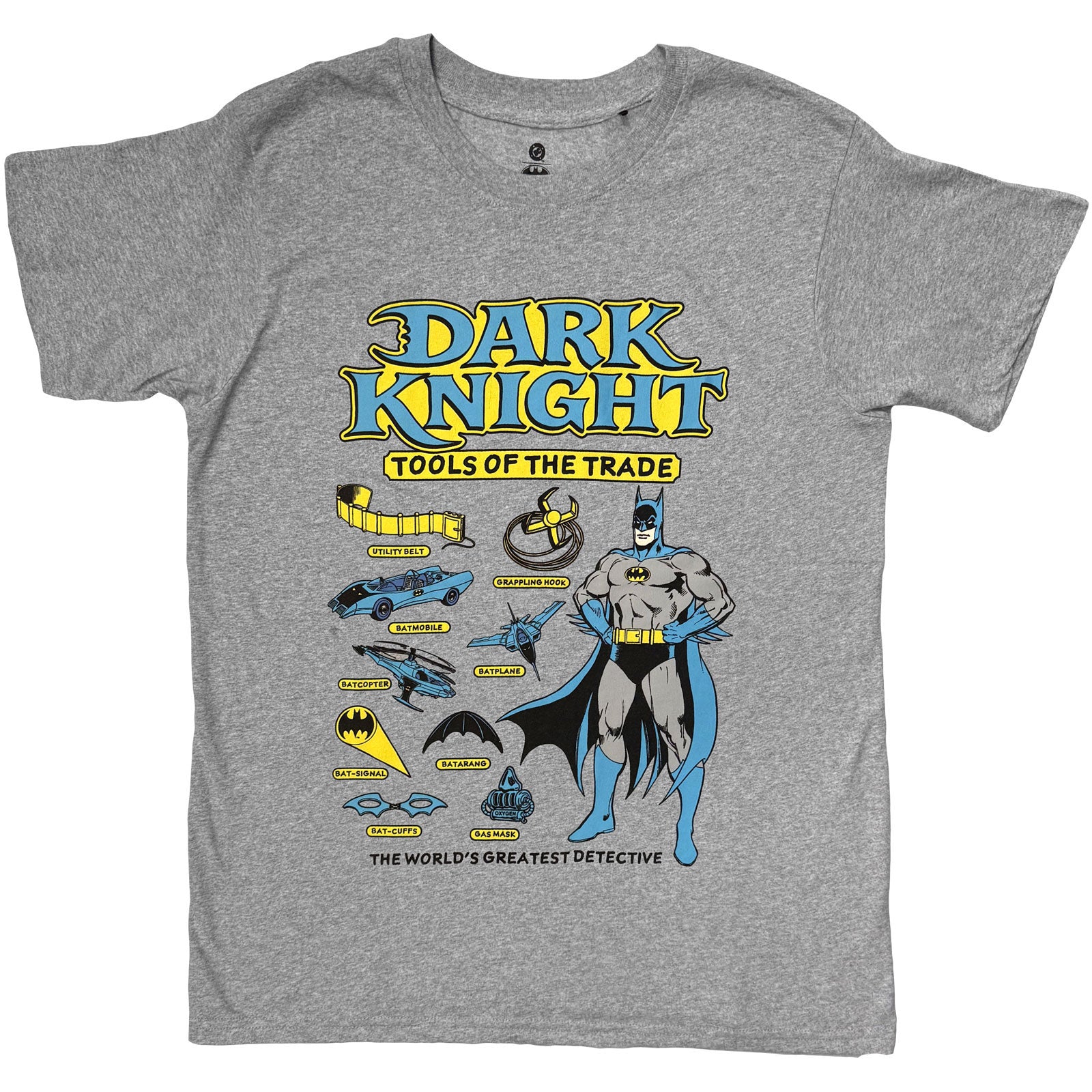 DC Comics Unisex T-Shirt: Batman Batman Tools Of The Trade (Grey)