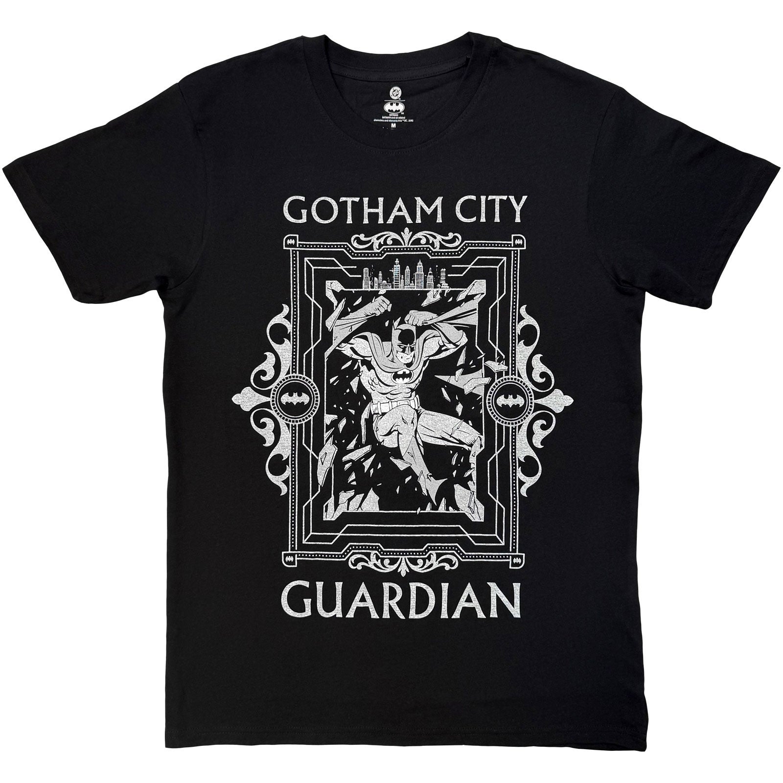 DC Comics Unisex T-Shirt: Batman Batman Gotham City Guardian (Black)