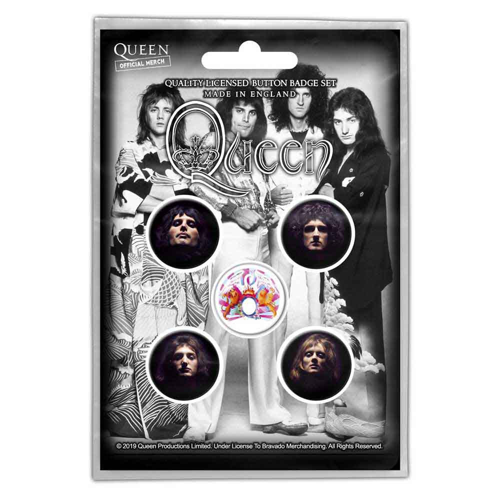 Queen Button Badge Pack: Faces