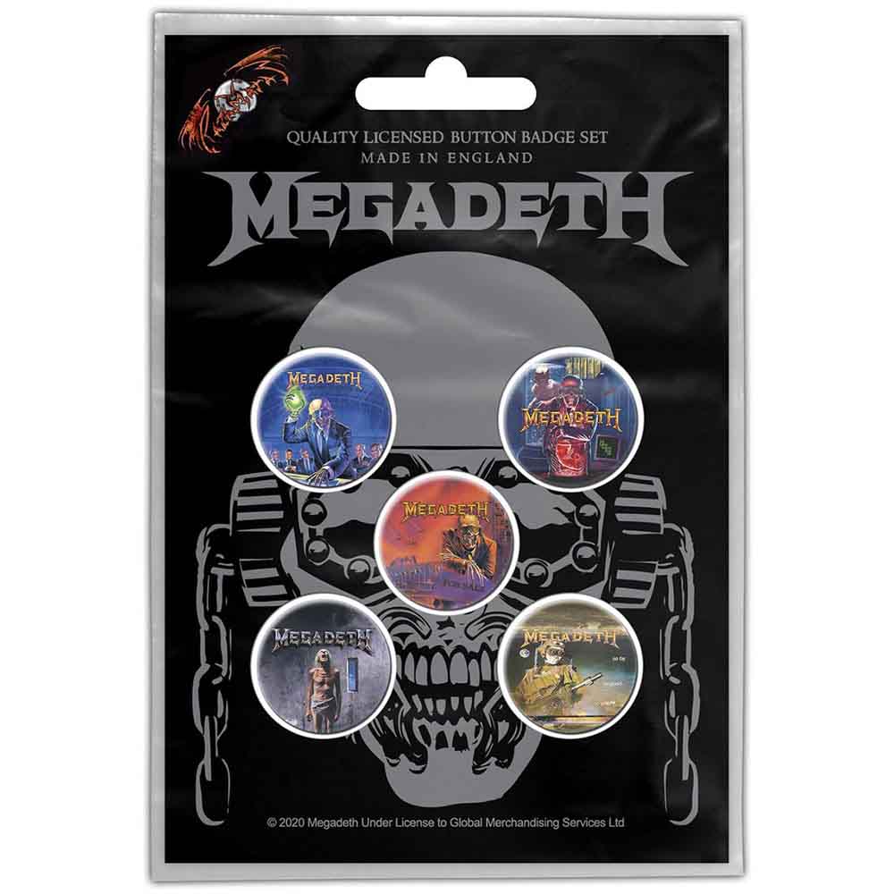 Megadeth Button Badge Pack: Vic Rattlehead