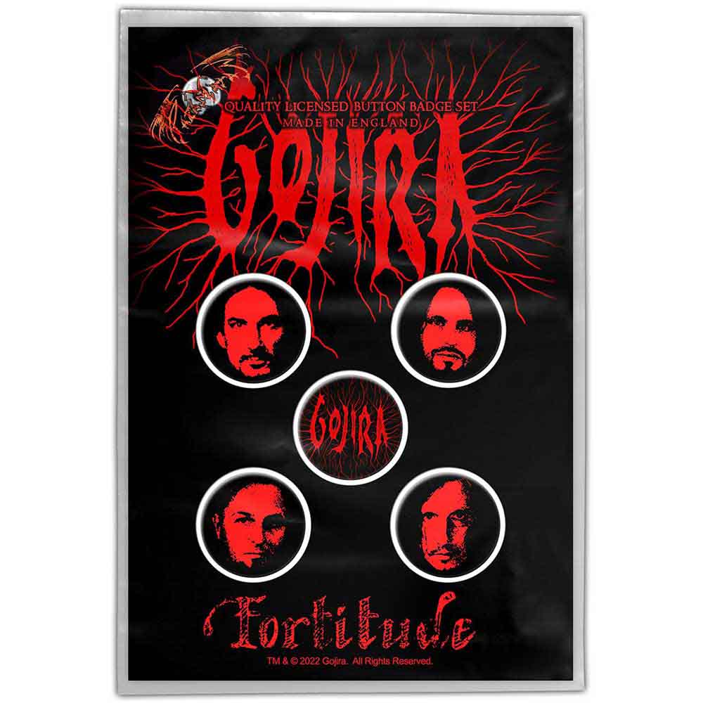 Gojira Button Badge Pack: Fortitude
