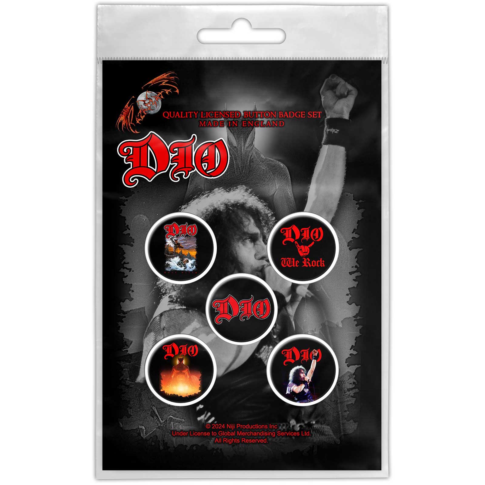 Dio Button Badge Pack: We Rock
