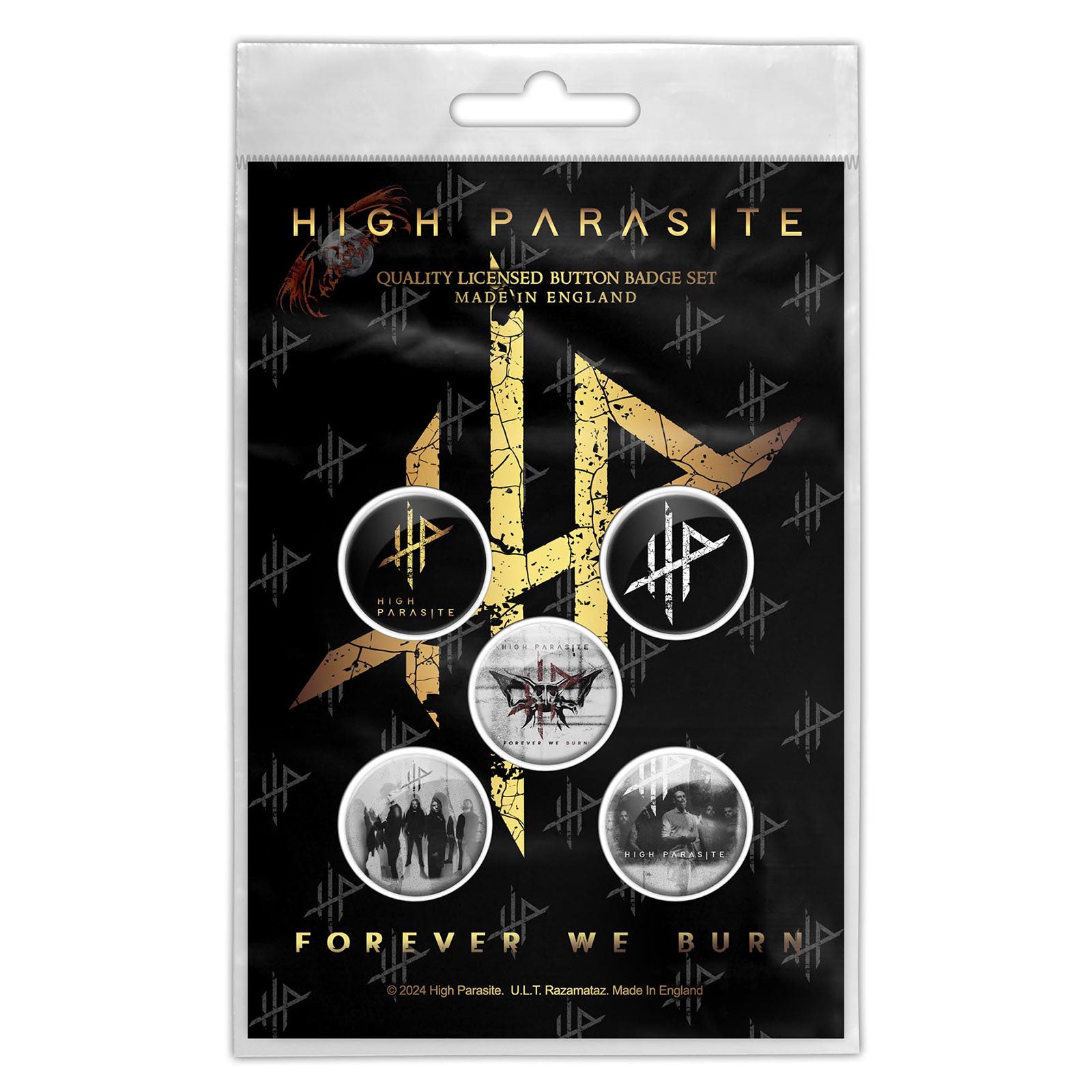 High Parasite Button Badge Pack: Forever We Burn