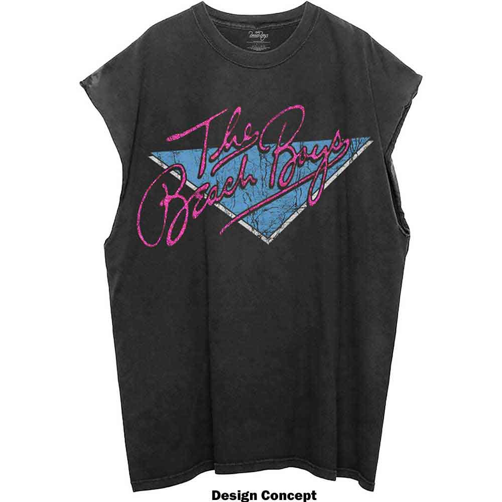 The Beach Boys Unisex Tank T-Shirt: Retro Logo (Black)