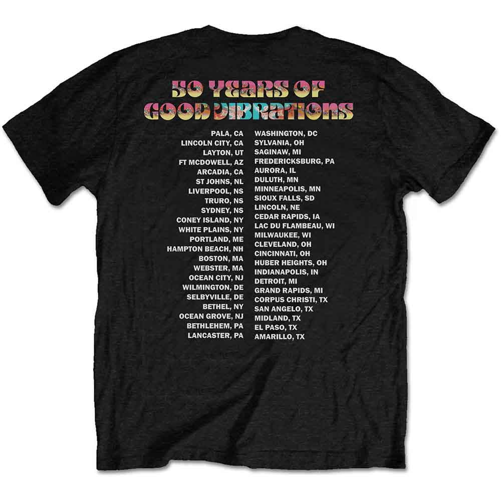 The Beach Boys Unisex T-Shirt: Good Vibes Tour (Black) (Back Print)
