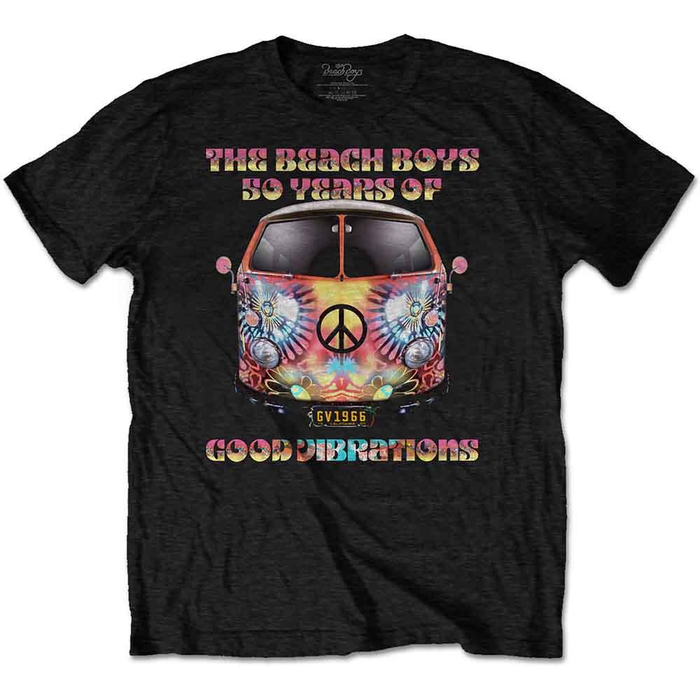 The Beach Boys Unisex T-Shirt: Good Vibes Tour (Black) (Back Print)
